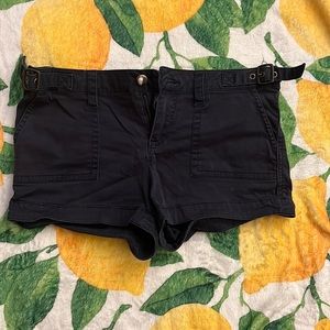 Forever21 Blue Utility Short Shorts